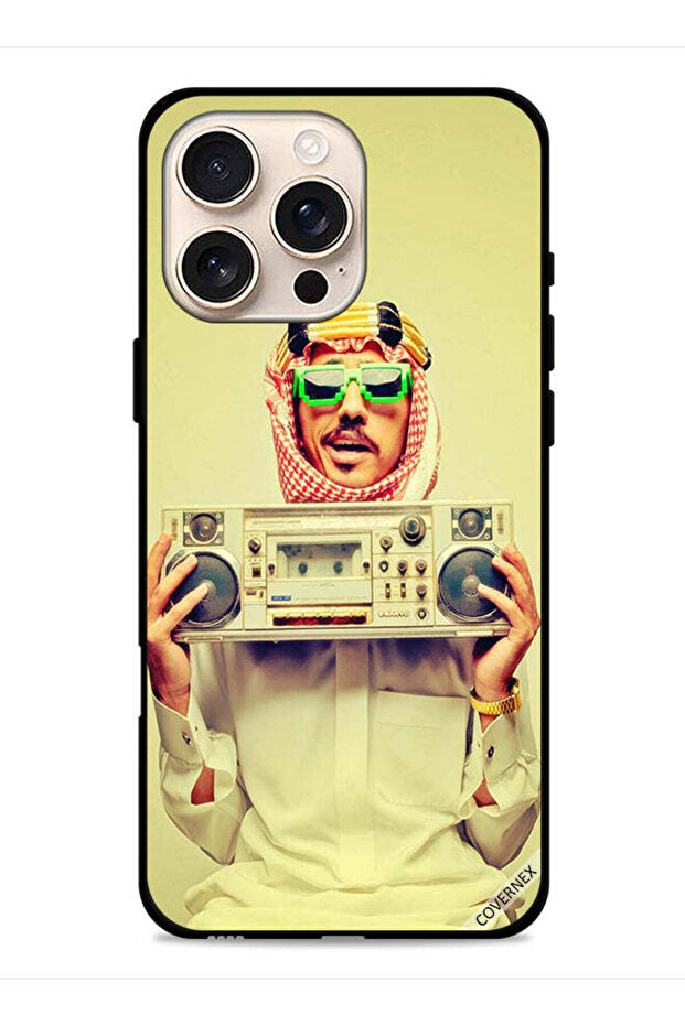 غطاء حماية لجهاز Apple iPhone 16 Pro Max يحمل جهاز موسيقى عتيق