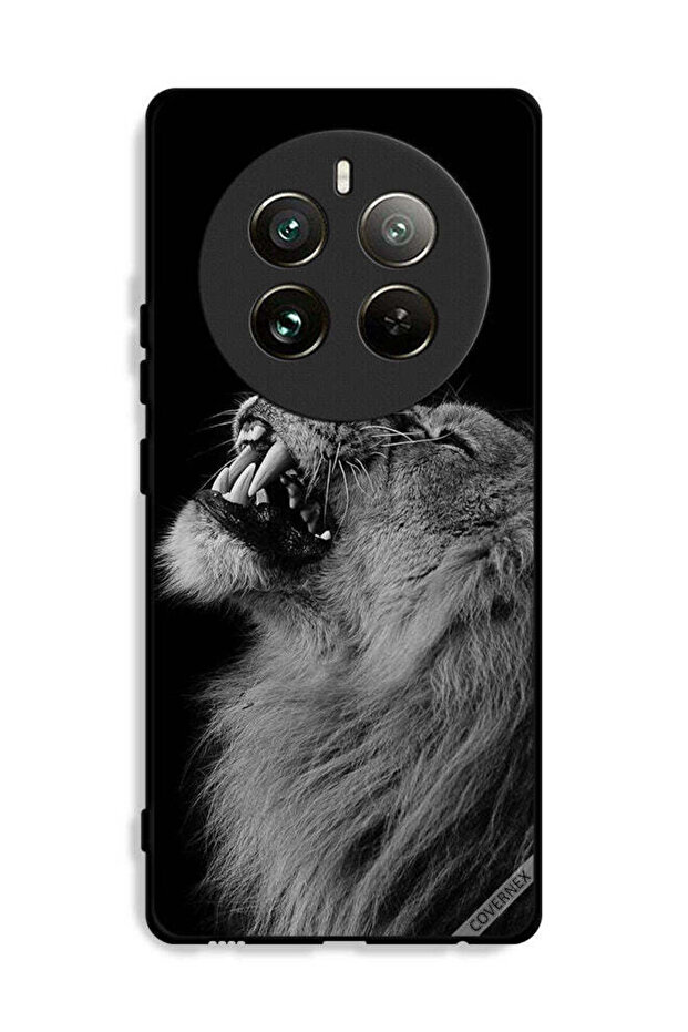 غطاء حماية لجهاز Realme 12 Pro Plus 5G بتصميم الأسد المبهج