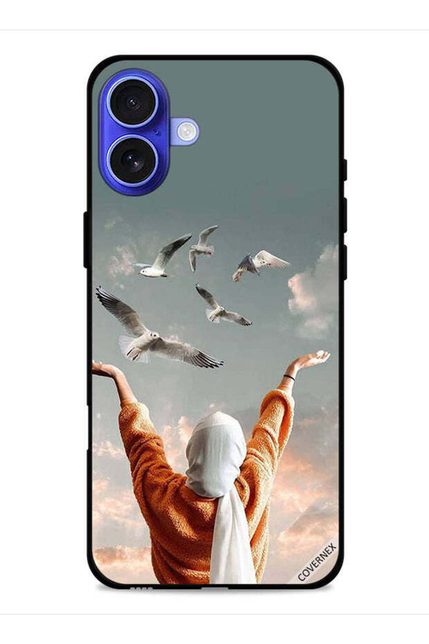 غطاء حماية لجهاز Apple iPhone 16 بطبعة طيور طائرة