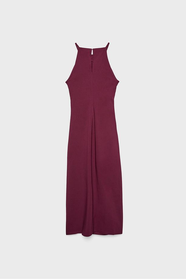 Halter midi elbise - 7