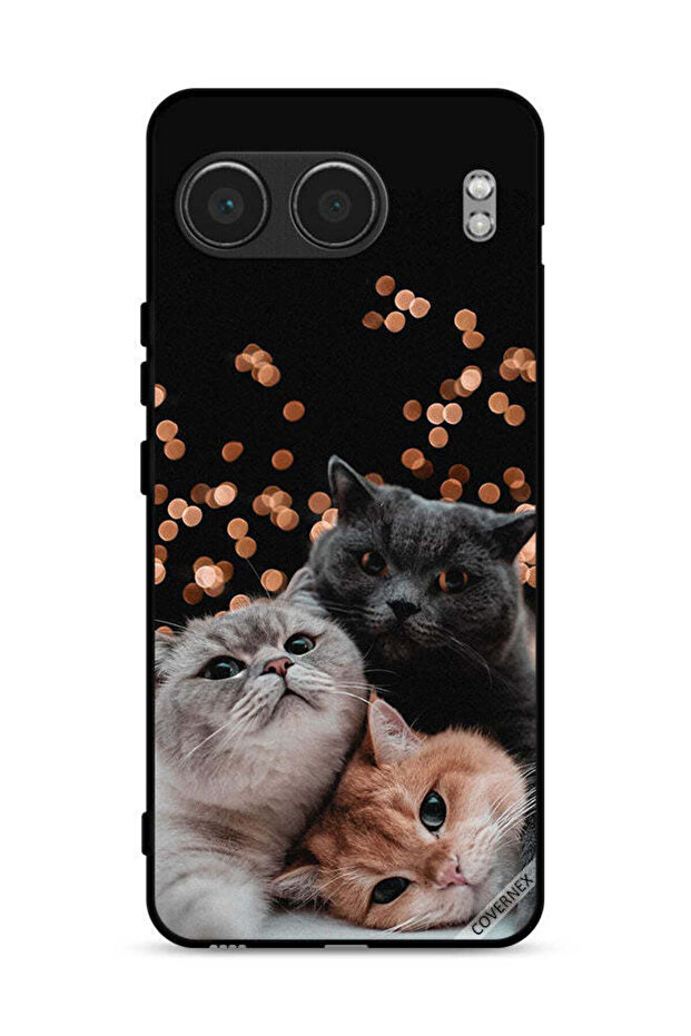 غطاء حماية لهاتف OnePlus Nord 4 5G بتصميم قطط