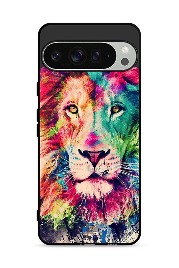 غطاء حماية لهاتف Google Pixel 9 Pro بتصميم رسمة الأسد