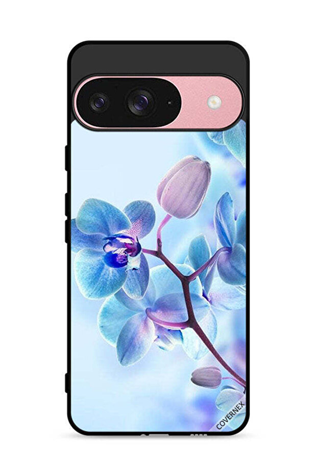 غطاء حماية لهاتف Google Pixel 9 بنقشة زهور الأوركيد