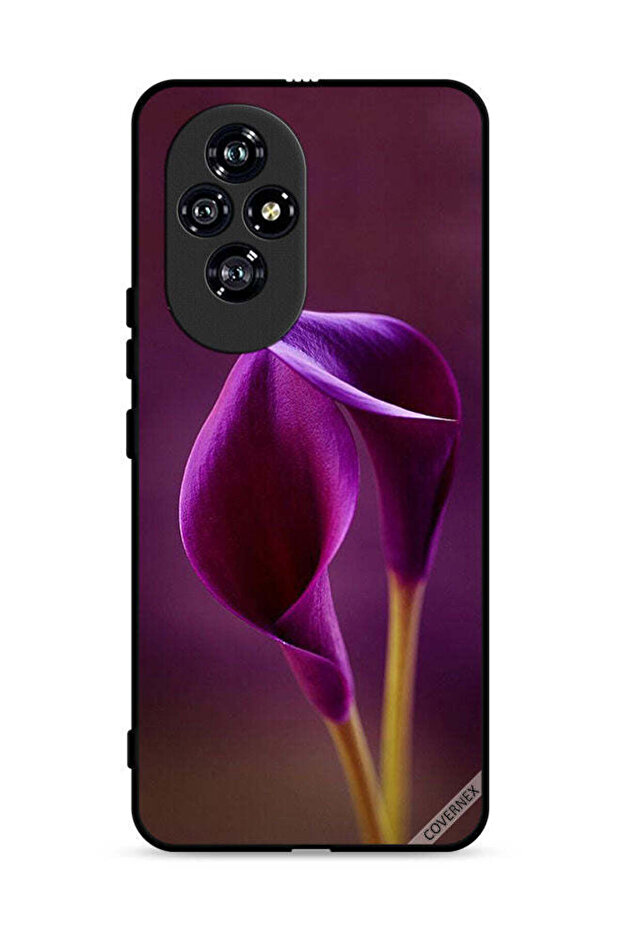 غطاء حماية لهاتف Honor 200 5G بنقشة زهرتين جميلتين
