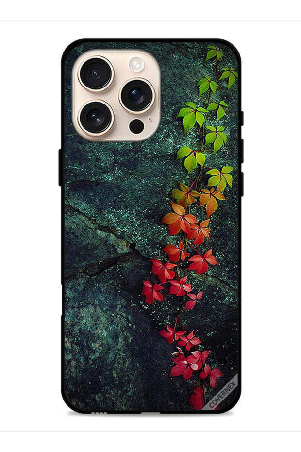 غطاء حماية لجهاز Apple iPhone 16 Pro Max بأوراق جميلة