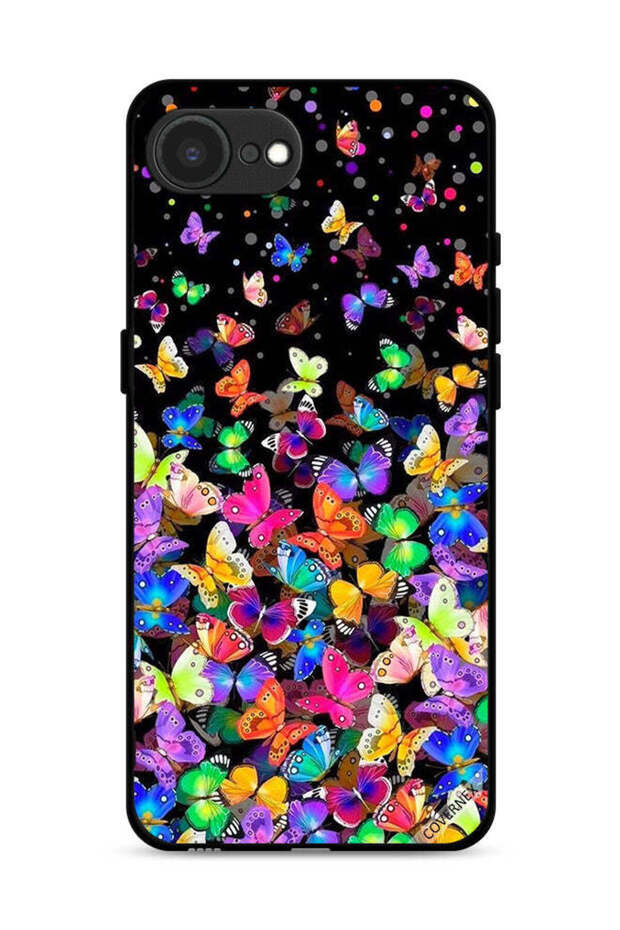 غطاء حماية لجهاز Apple iPhone 16e بنقشة فراشات صغيرة