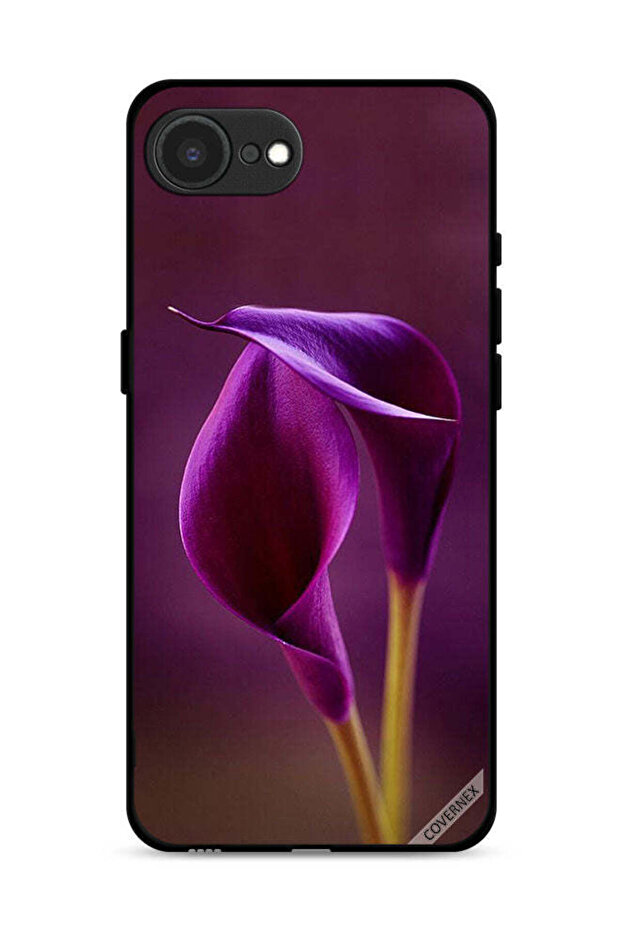 غطاء حماية لجهاز Apple iPhone 16e بزهرتين جميلتين