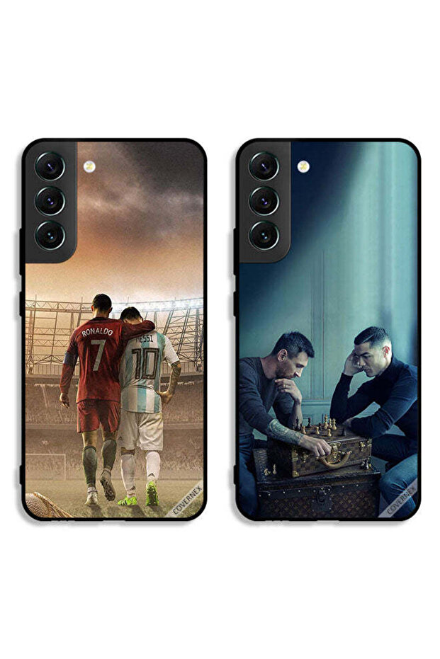 حافظتان لهاتف Samsung Galaxy S22 5G، أغطية حماية CR7 وLeo Messi