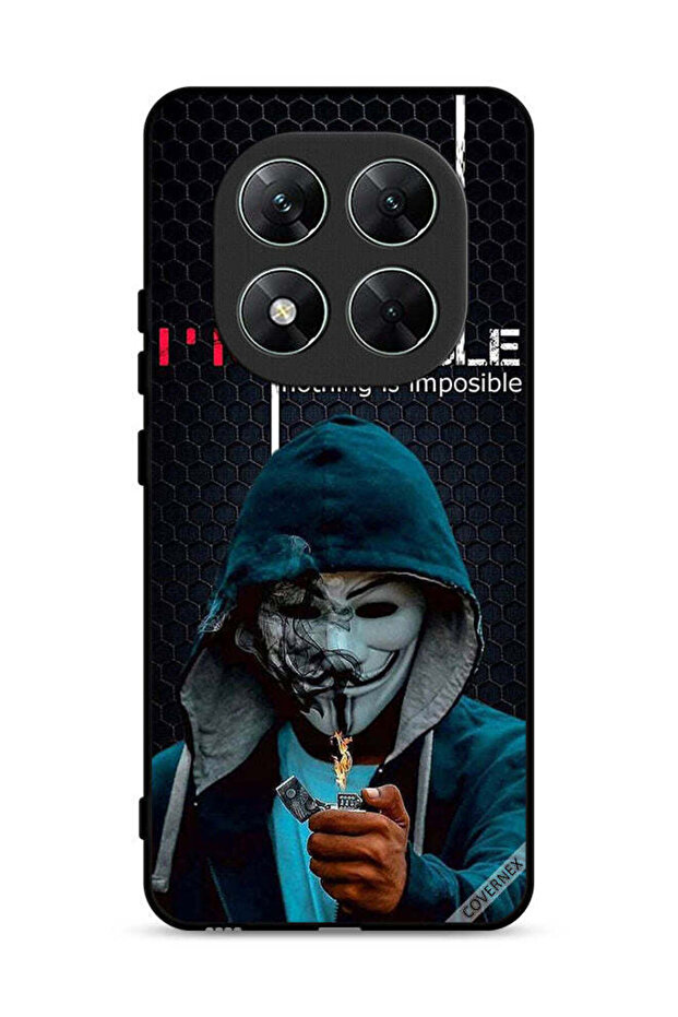 غطاء حماية لهاتف Xiaomi Poco X7 5G بخلفية "أنا ممكن، لا شيء مستحيل"