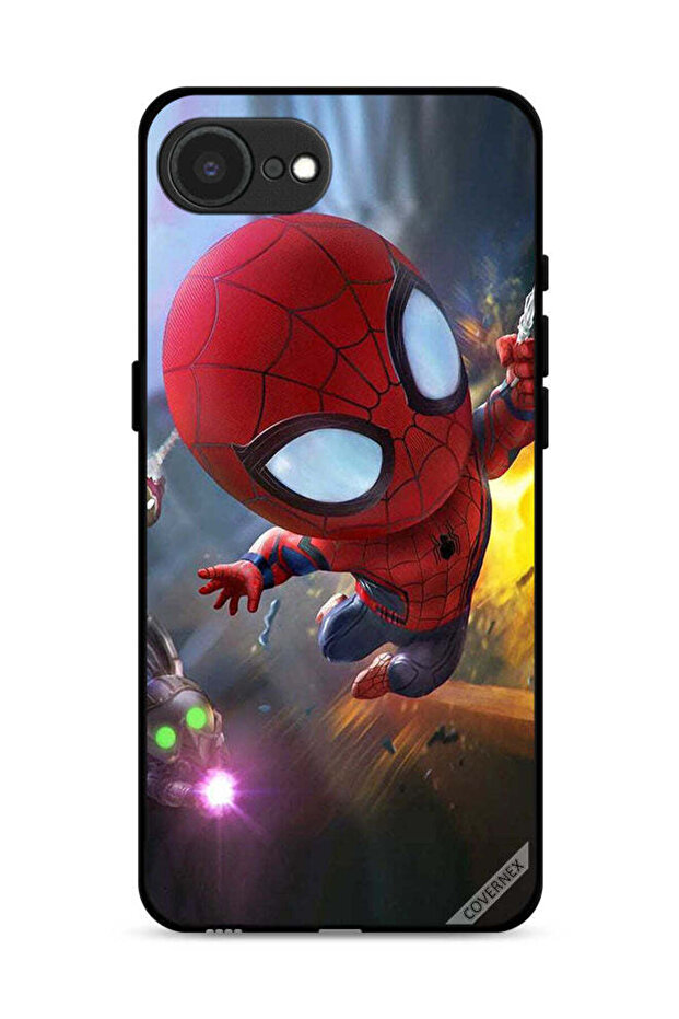 غطاء حماية لجهاز Apple iPhone 16e بتصميم سبايدرمان في العمل