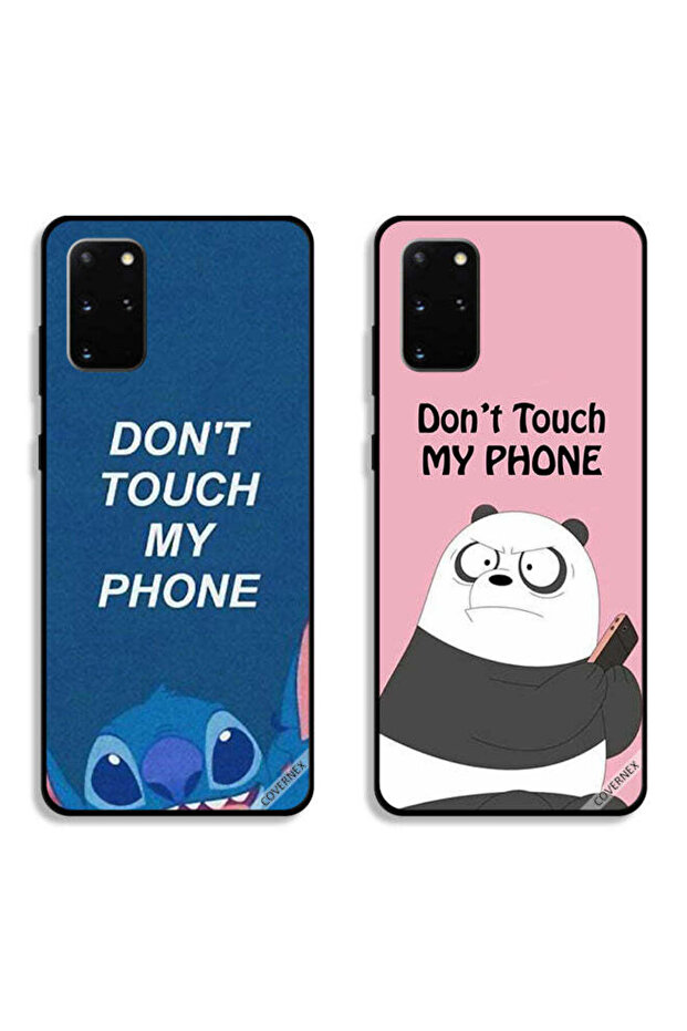 حافظتان لهاتف سامسونج جالكسي S20 بلس مع أغطية حماية "لا تلمس هاتفي"