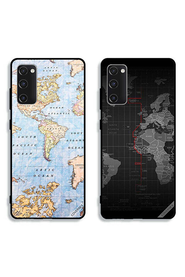 Two Cases For Samsung Galaxy S20 FE Protective Covers World Map