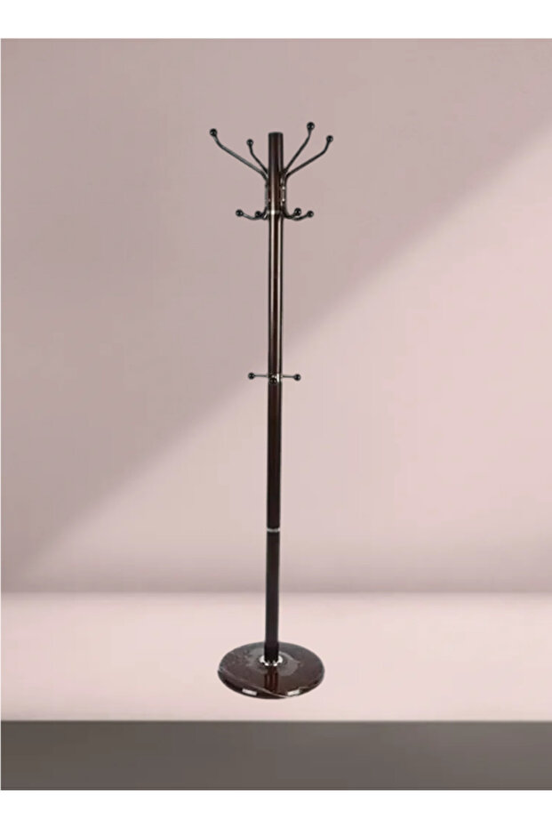 حامل شماعات المعاطف بني - 1