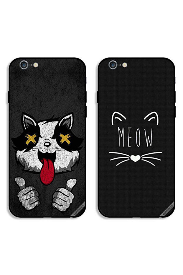 حافظتان واقيتان لهاتف Apple iPhone 6/6s بتصميم Marshmallow Cat وMeo