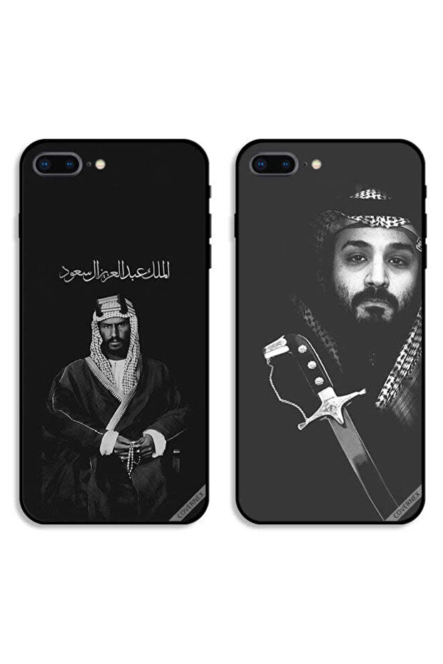 حافظتان لهاتف آيفون 7 بلس من آبل، أغطية حماية محمد بن سلمان وعبد العزيز آل سعود