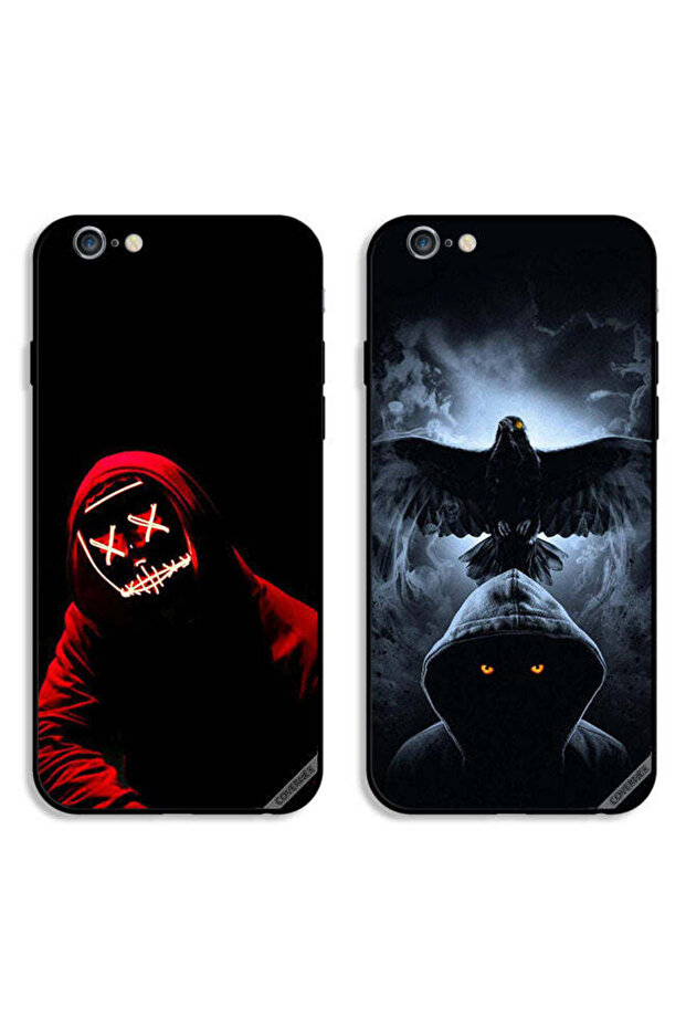 حافظتان واقيتان لهاتف Apple iPhone 6 Plus/6s Plus بتصميم قناع الهالوين والنسر