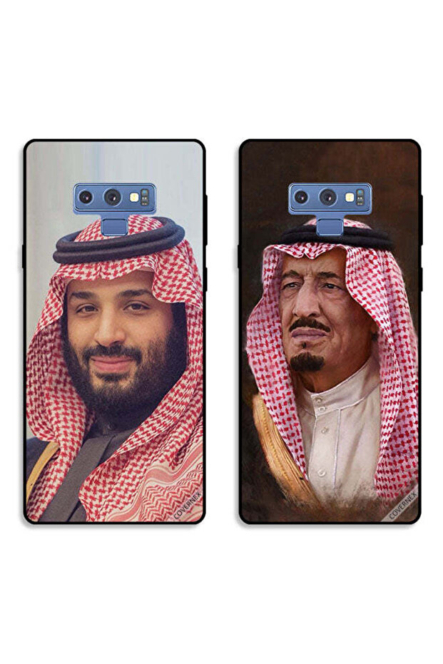حافظتان لهاتف سامسونج جالاكسي نوت 9 بغطاءين واقيين الملك سلمان والأمير محمد