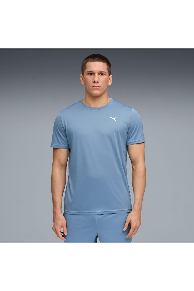 Erkek Mavi M Tad Ess Poly Texture Tee Tshirt 527155-34 - 1