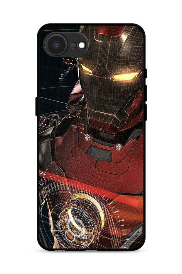 غطاء حماية لجهاز Apple iPhone 16e مستوحى من Iron Man
