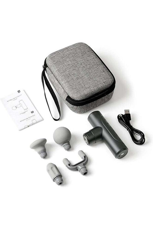 Portable Massager - Rechargeable With 2000mAh Battery, 4 Gears, 4 Silicone Massage Heads, Me