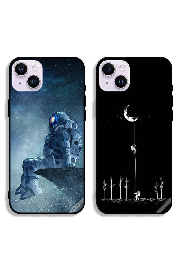 حافظتان واقيتان لهاتف Apple iPhone 14 Plus بتصميم رائد فضاء متعب على القمر