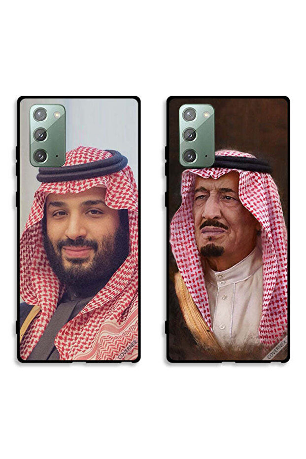 حافظتان لهاتف سامسونج جالكسي نوت 20 بغطاءين واقيين الملك سلمان والأمير محمد