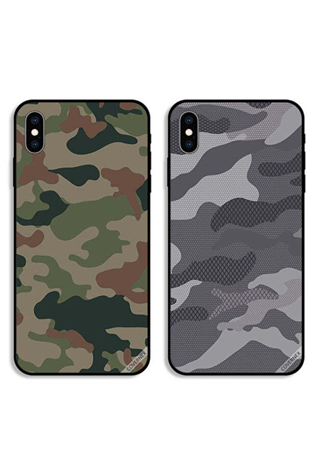حافظتان واقيتان لهاتف Apple iPhone XS بنمط مموه