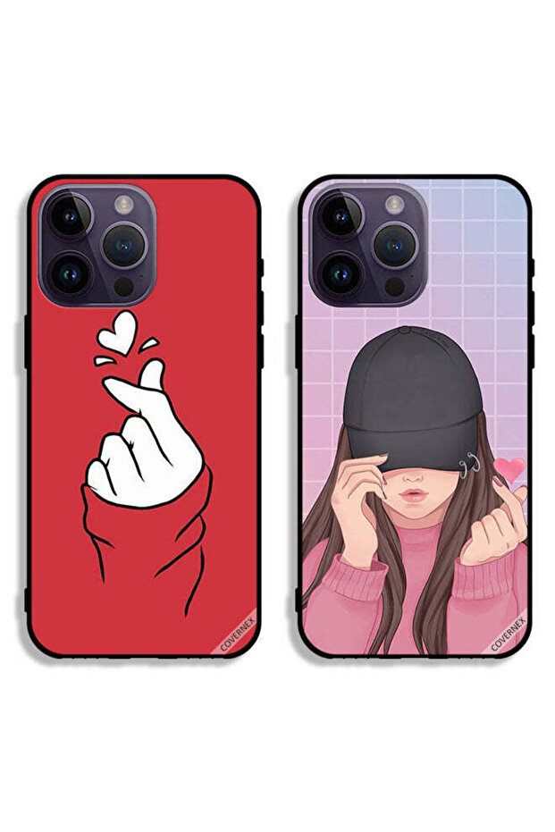 حافظتان واقيتان لهاتف Apple iPhone 14 Pro Max من Snap Love Cap Girl