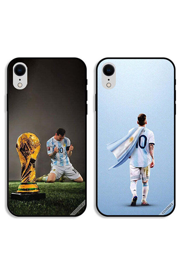 حافظتان لهاتف Apple iPhone XR، أغطية حماية ليو ميسي وكأس الفيفا