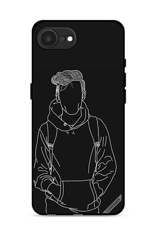 غطاء حماية لجهاز Apple iPhone 16e بتصميم رسم جاكيت بوي