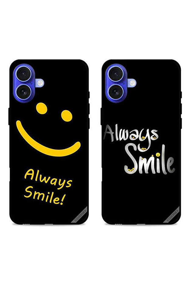 حافظتان واقيتان لهاتف Apple iPhone 16 Plus، أغطية واقية، Always Smile