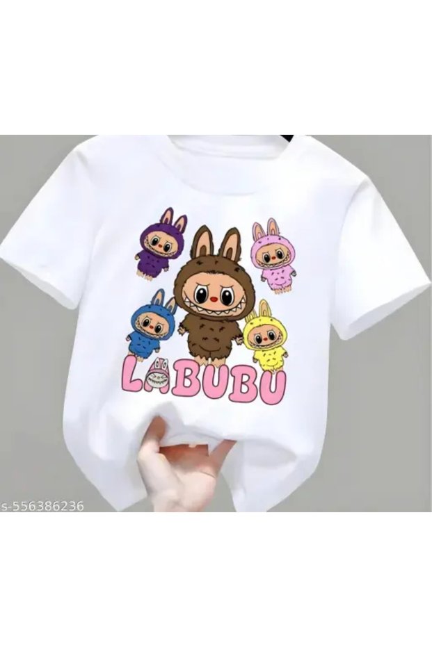 T-Shirt Short Sleeve Round Neck Printed T-Shirt Basic T-Shirt Labobo Baby Printed T-Shirt