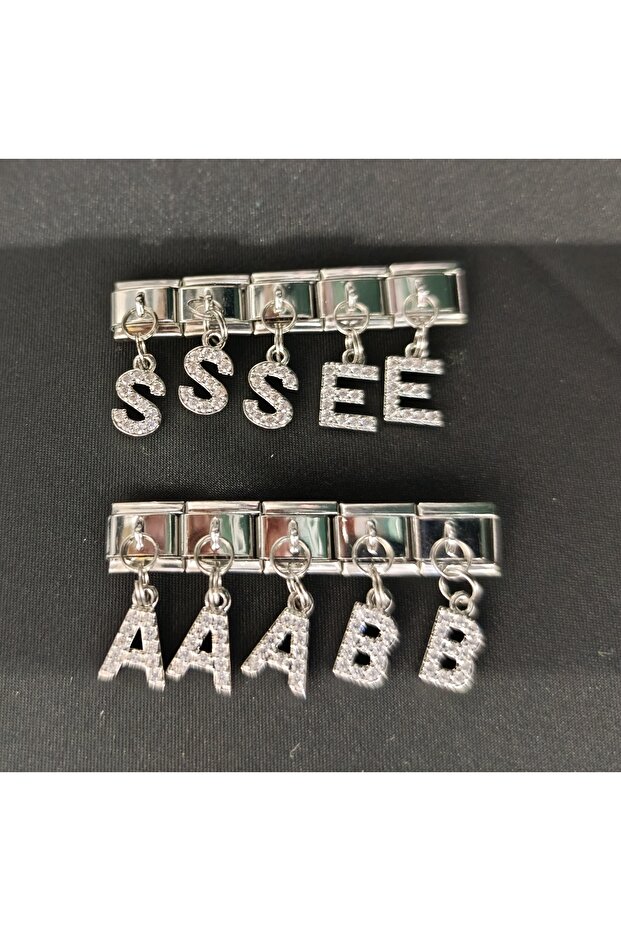 ÇELİK TAŞLI E HARFLİ İTALYAN CHARM - 1