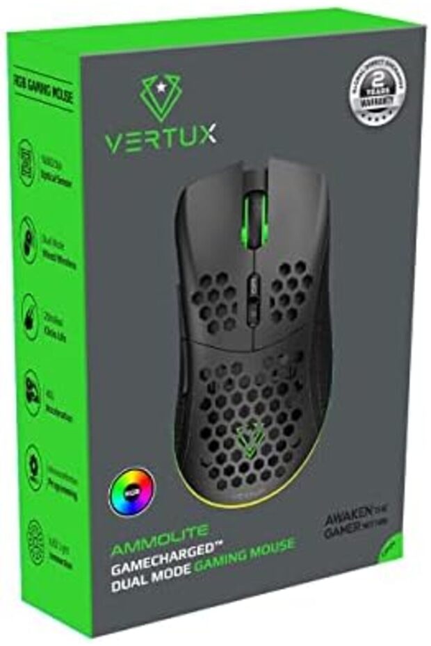 Ammolite Wireless Gaming Mouse | Honeycomb Design | Up To 16000 Dpi | 40g Optical Sensor | Lo - 8