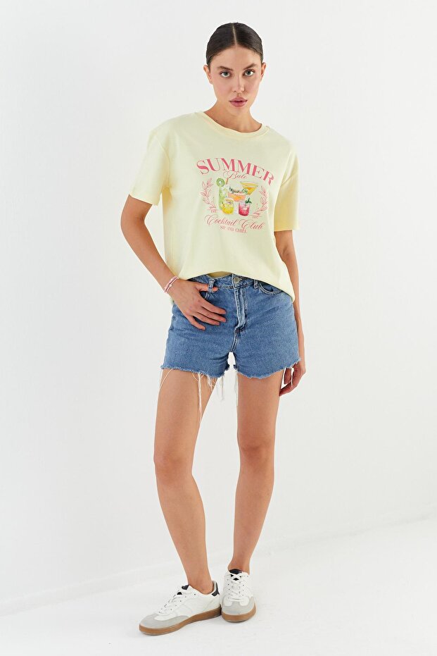 Summer Printed T-Shirt Yellow