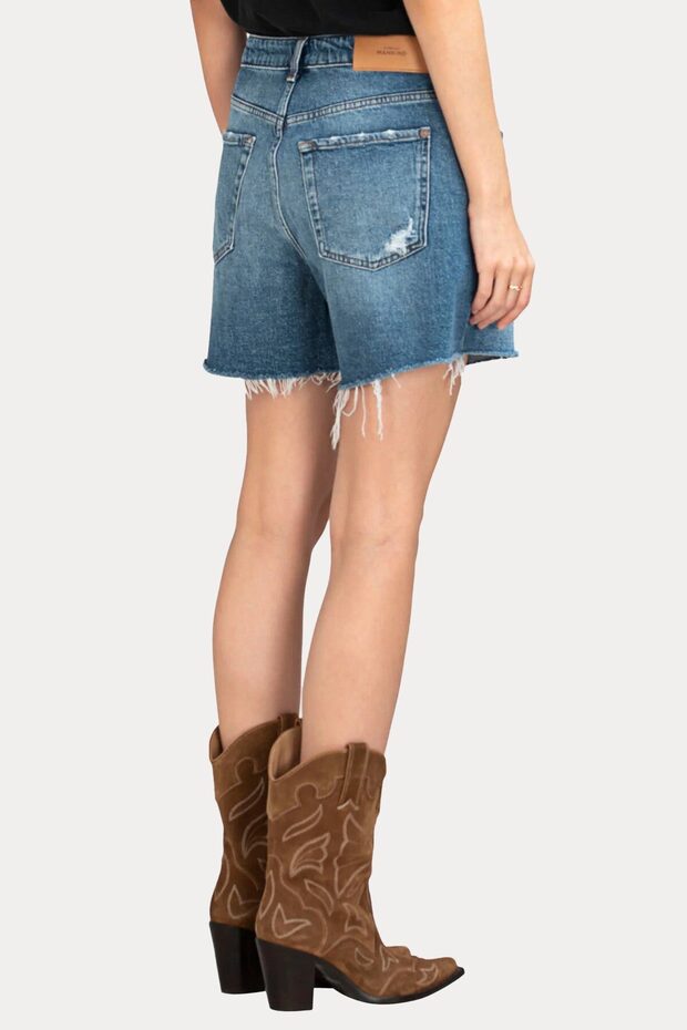 Straight Fit Denim Şort - 5