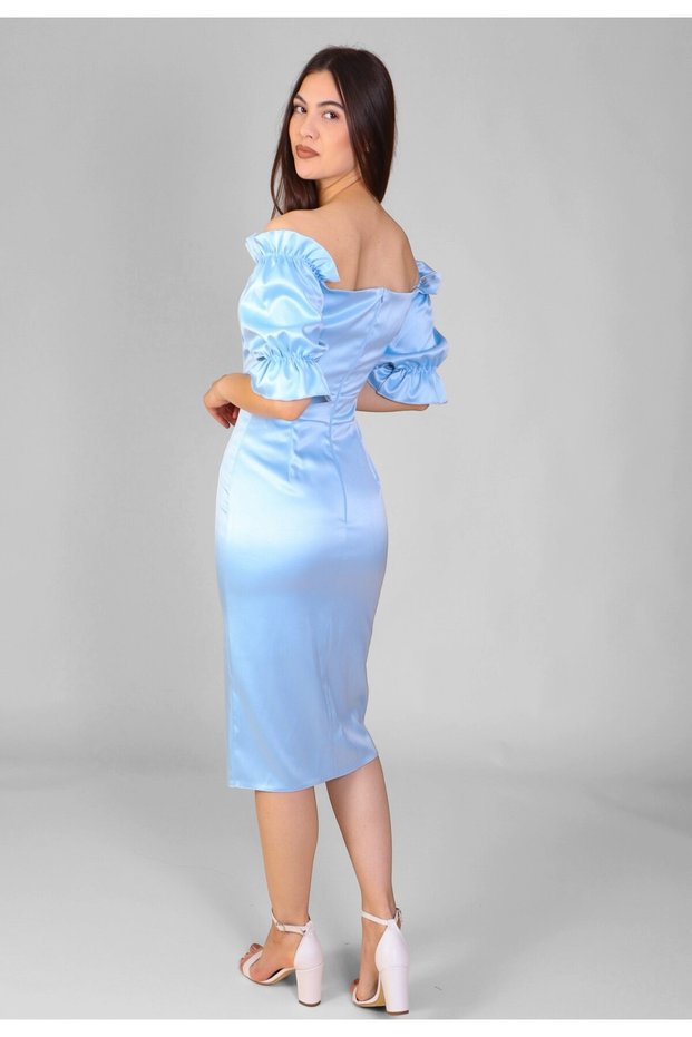 Rochie scurtă baby blue