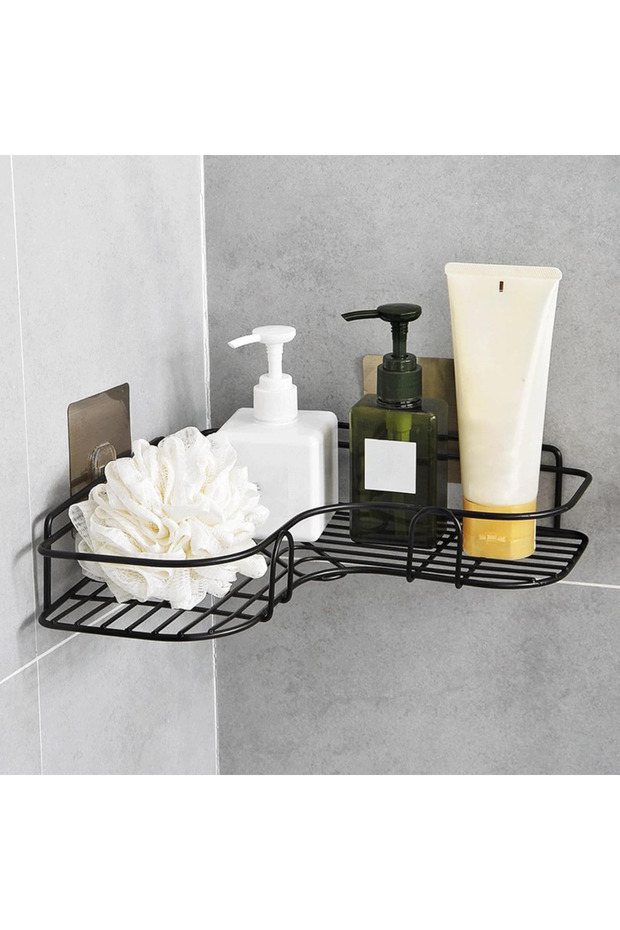 Corner bathroom shelf support - 3
