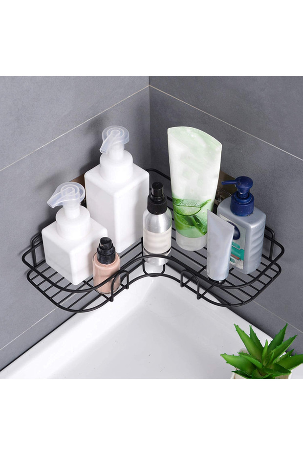 Corner bathroom shelf support - 5
