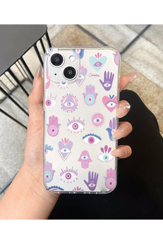 Balporsuku Exclusive Design Transparent Cover Compatible with iPhone 12 Mini Omn01 Phone Case Hands
