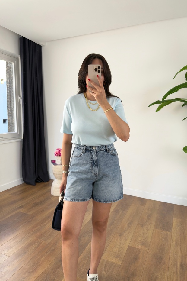 Marley Mavi Denim Şort - 2