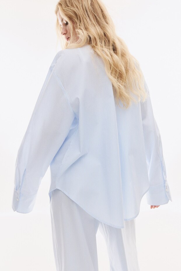 Pamuklu Poplin Pijama Takımı - 5