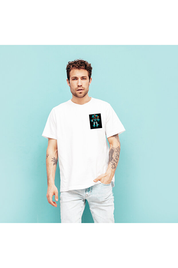 Custom Design Printed 100% Cotton Crew Neck White T-Shirt