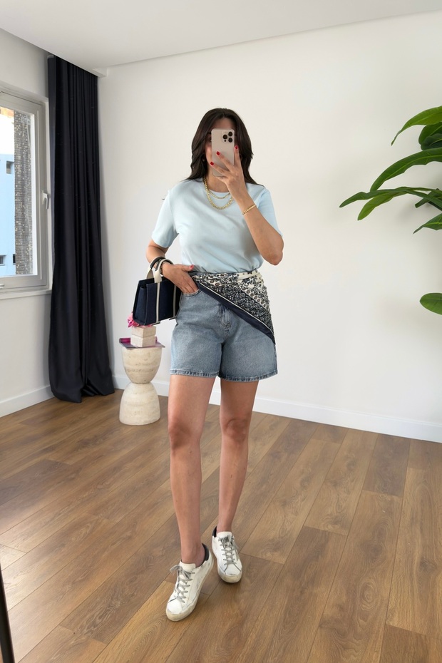 Marley Mavi Denim Şort - 4