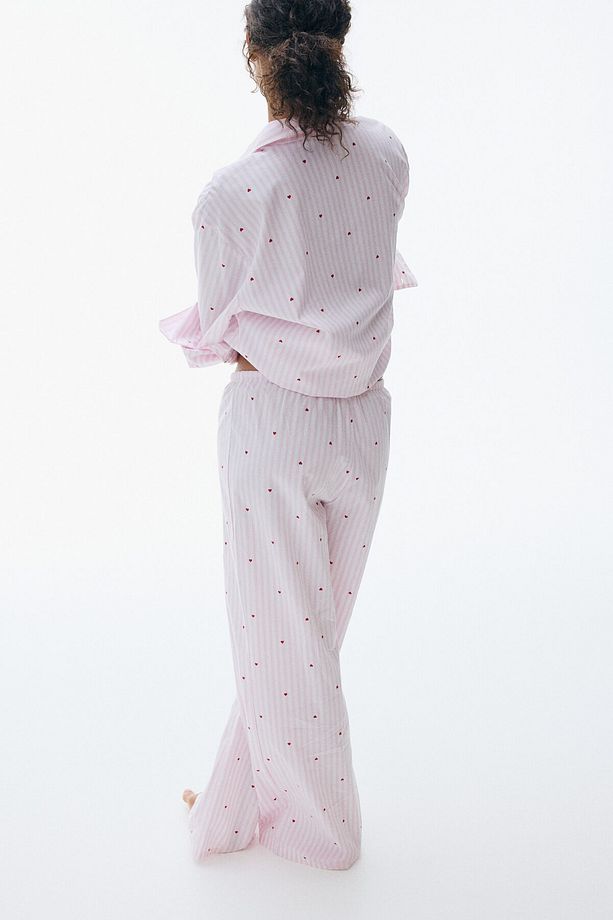 Pamuklu Poplin Pijama Takımı - 5