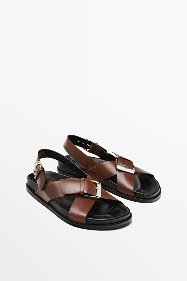 Çapraz bantlı deri terlik - 2