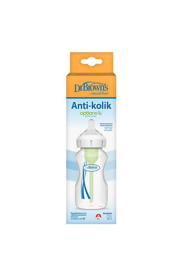 Dr. Brown's 270 ml Geniş Ağız Antikolik Options+ PP Biberon, Tekli Paket 1. seviye emzik ile - 3