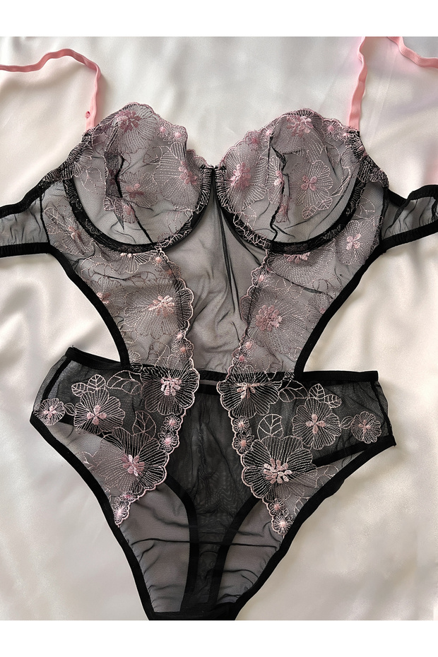 PINK ELEGANCE BODYSUİT - 1