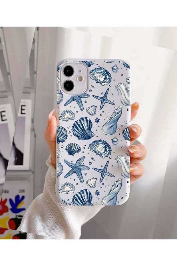 Balporsuku Exclusive Design Cover Compatible with iPhone 11 Pro Omn01 Pattern Phone Case Shellfish