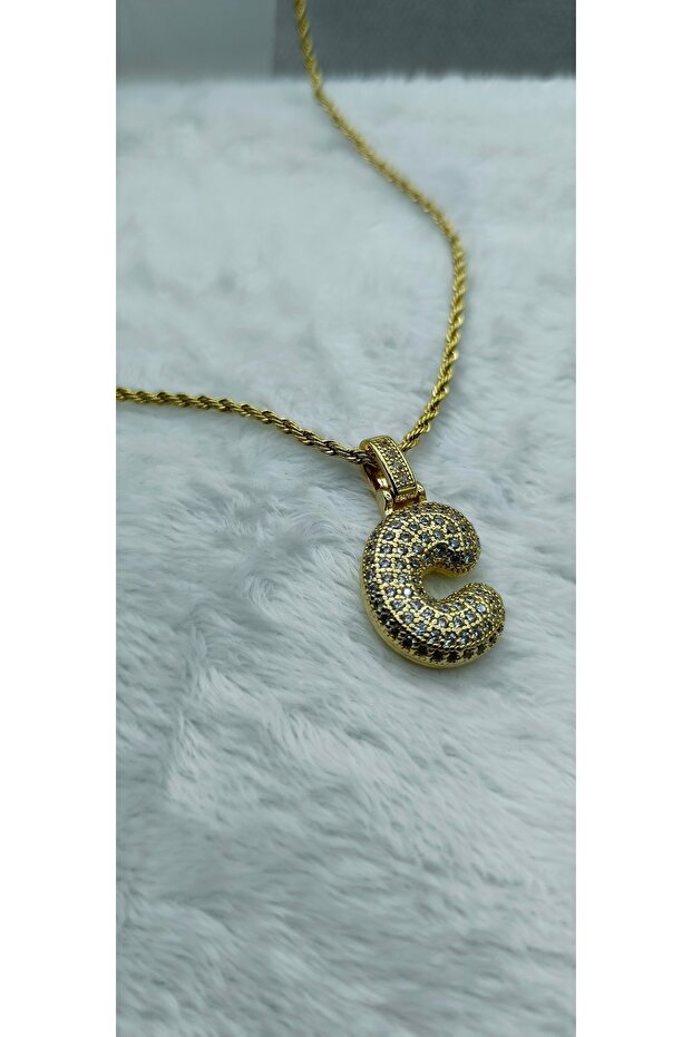 C HARF TAŞLI KOLYE - 1